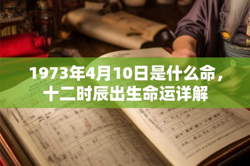 1973年4月10日是什么命，十二时辰出生命运详解