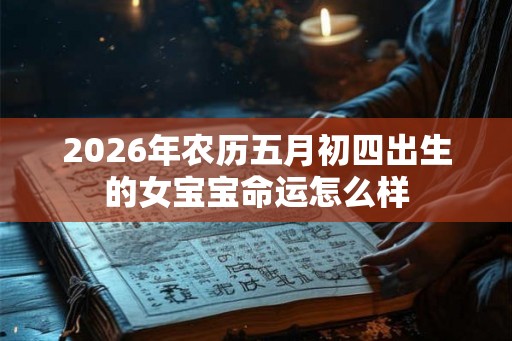 2026年农历五月初四出生的女宝宝命运怎么样