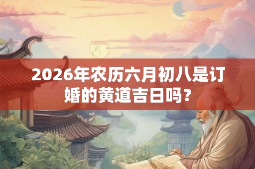 2026年农历六月初八是订婚的黄道吉日吗？