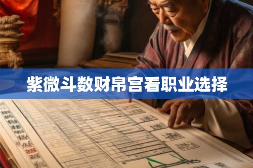 紫微斗数财帛宫看职业选择