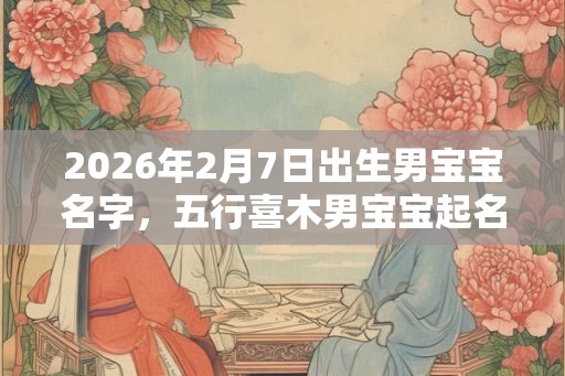 2026年2月7日出生男宝宝名字，五行喜木男宝宝起名吉利用字