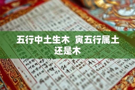 五行中土生木  寅五行属土还是木
