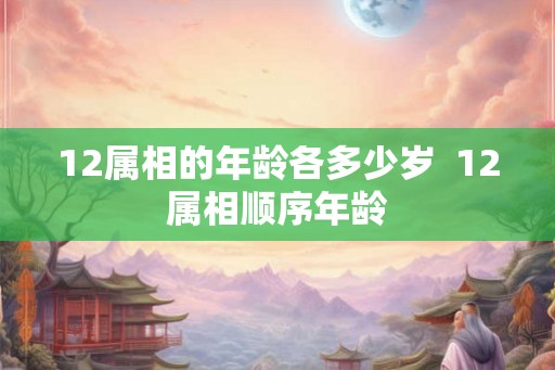 12属相的年龄各多少岁  12属相顺序年龄