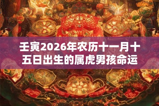 壬寅2026年农历十一月十五日出生的属虎男孩命运