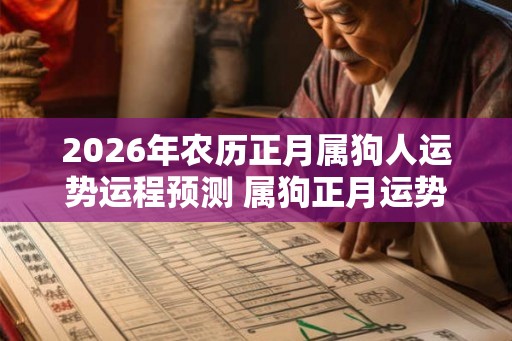 2026年农历正月属狗人运势运程预测 属狗正月运势好吗