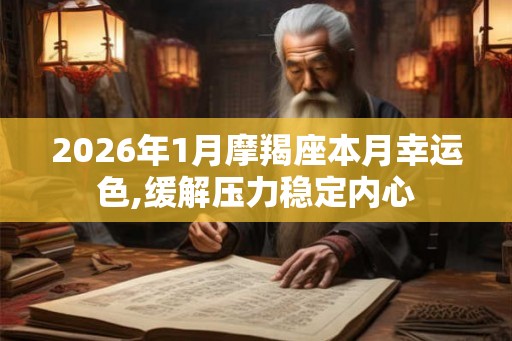 2026年1月摩羯座本月幸运色,缓解压力稳定内心