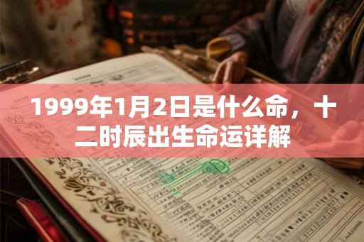 1999年1月2日是什么命，十二时辰出生命运详解
