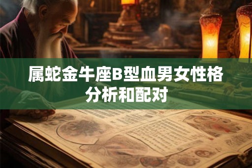 属蛇金牛座B型血男女性格分析和配对 属蛇金牛座B型血男女性格分析和配对