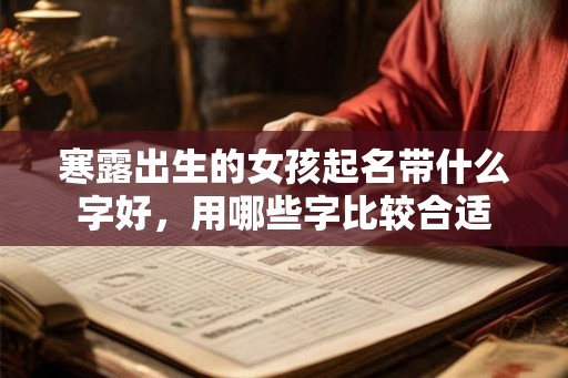 寒露出生的女孩起名带什么字好，用哪些字比较合适