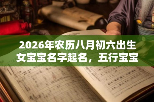 2026年农历八月初六出生女宝宝名字起名，五行宝宝名字推荐