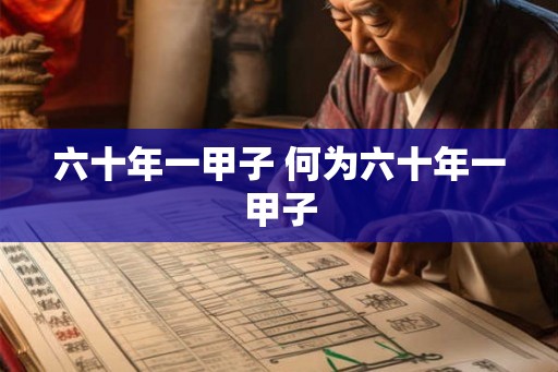 六十年一甲子 何为六十年一甲子