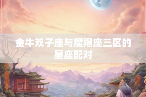 金牛双子座与魔羯座三区的星座配对