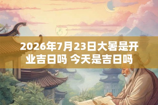 2026年7月23日大暑是开业吉日吗 今天是吉日吗 2026年7月23日大暑是开业吉日吗 今天是吉日吗