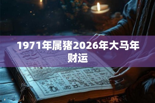 1971年属猪2026年大马年财运