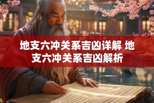 地支六冲关系吉凶详解 地支六冲关系吉凶解析