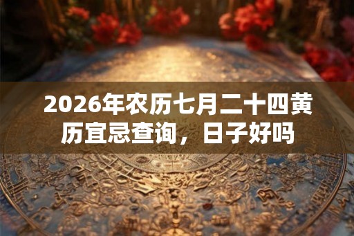 2026年农历七月二十四黄历宜忌查询，日子好吗