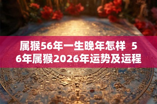 属猴56年一生晚年怎样  56年属猴2026年运势及运程每月运程