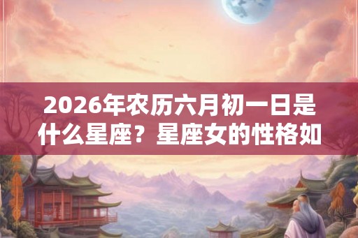 2026年农历六月初一日是什么星座？星座女的性格如何？
