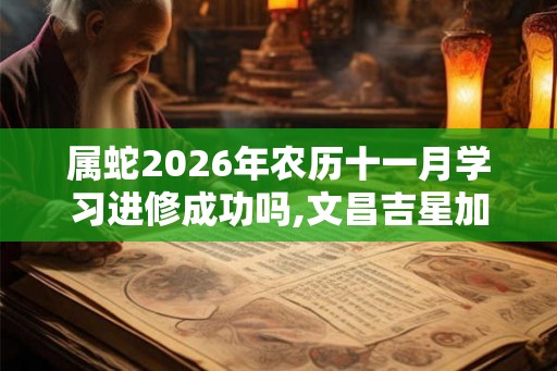 属蛇2026年农历十一月学习进修成功吗,文昌吉星加持助力