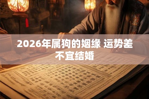 2026年属狗的姻缘 运势差不宜结婚