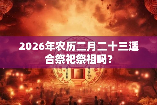 2026年农历二月二十三适合祭祀祭祖吗？