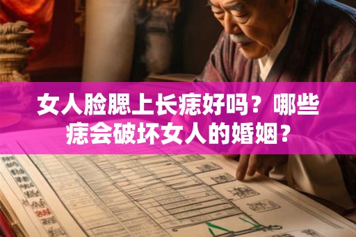 女人脸腮上长痣好吗？哪些痣会破坏女人的婚姻？