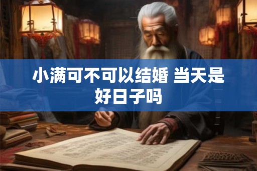 小满可不可以结婚 当天是好日子吗