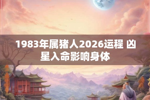 1983年属猪人2026运程 凶星入命影响身体