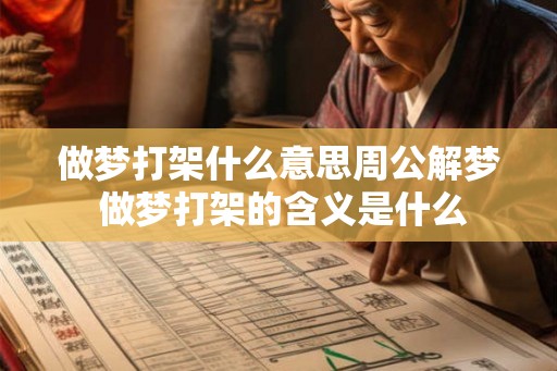 做梦打架什么意思周公解梦 做梦打架的含义是什么 做梦打架什么意思周公解梦 做梦打架的含义是什么