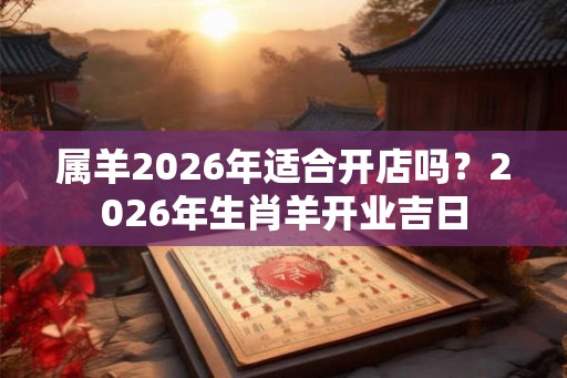 属羊2026年适合开店吗?2026年生肖羊开业吉日 属羊2026年适合开店吗?2026年生肖羊开业吉日