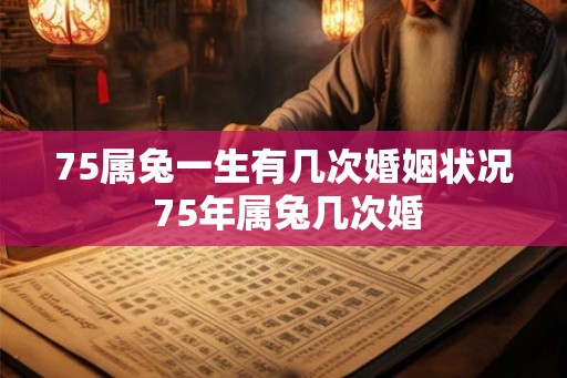 75属兔一生有几次婚姻状况 75年属兔几次婚