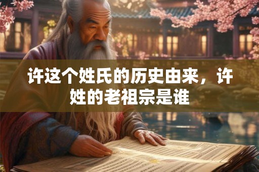 许这个姓氏的历史由来，许姓的老祖宗是谁