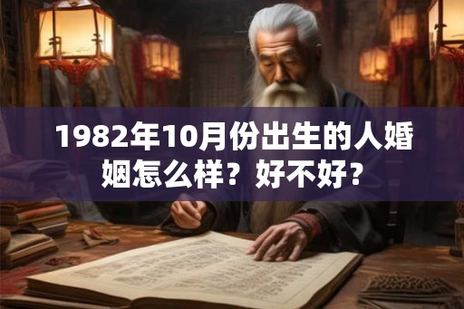 1982年10月份出生的人婚姻怎么样？好不好？