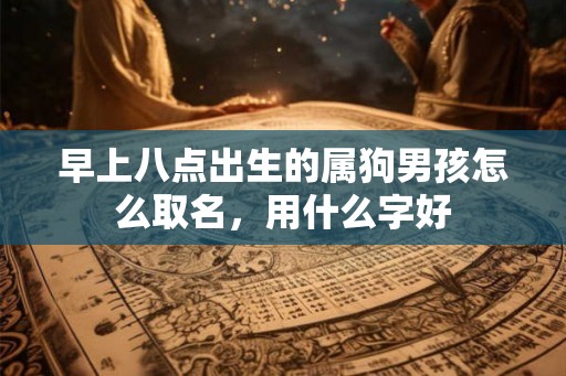早上八点出生的属狗男孩怎么取名，用什么字好