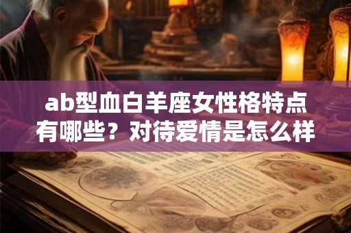 ab型血白羊座女性格特点有哪些?对待爱情是怎么样的? ab型血白羊座女性格特点有哪些?对待爱情是怎么样的?