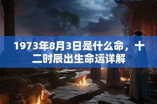 1973年8月3日是什么命，十二时辰出生命运详解