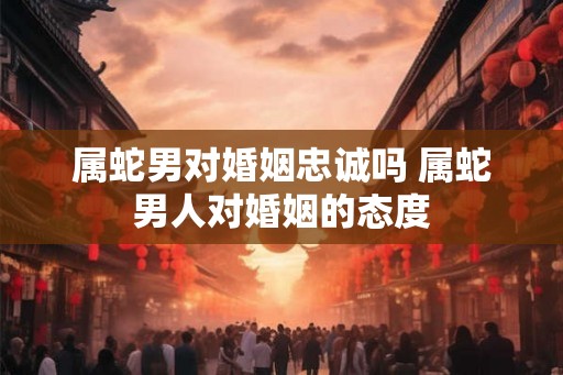属蛇男对婚姻忠诚吗 属蛇男人对婚姻的态度 属蛇男对婚姻忠诚吗 属蛇男人对婚姻的态度