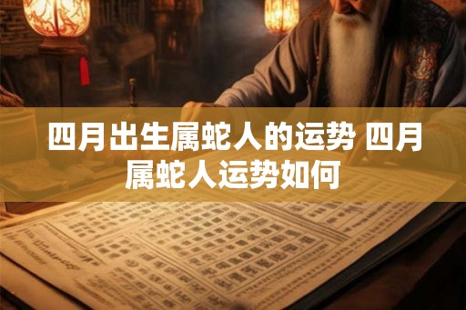 四月出生属蛇人的运势 四月属蛇人运势如何