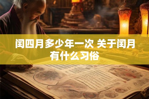 闰四月多少年一次 关于闰月有什么习俗