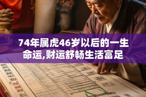 74年属虎46岁以后的一生命运,财运舒畅生活富足