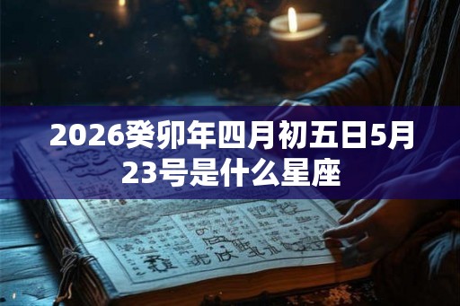 2026癸卯年四月初五日5月23号是什么星座