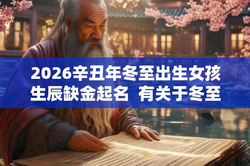 2026辛丑年冬至出生女孩生辰缺金起名  有关于冬至的缺金女孩名字