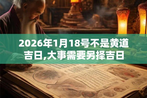 2026年1月18号不是黄道吉日,大事需要另择吉日 2026年1月18号不是黄道吉日,大事需要另择吉日