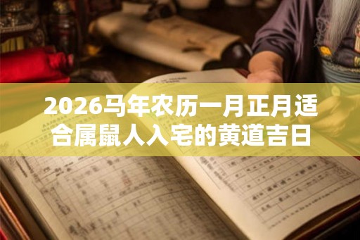 2026马年农历一月正月适合属鼠人入宅的黄道吉日