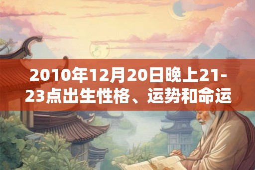 2010年12月20日晚上21-23点出生性格、运势和命运 2010年12月20日晚上21-23点出生性格、运势和命运