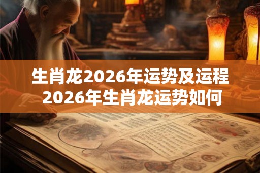 生肖龙2026年运势及运程 2026年生肖龙运势如何 生肖龙2026年运势及运程 2026年生肖龙运势如何