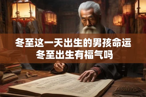 冬至这一天出生的男孩命运 冬至出生有福气吗