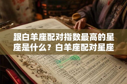 跟白羊座配对指数最高的星座是什么？白羊座配对星座