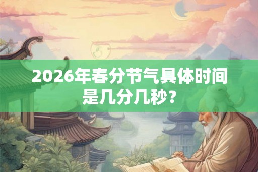 2026年春分节气具体时间是几分几秒？