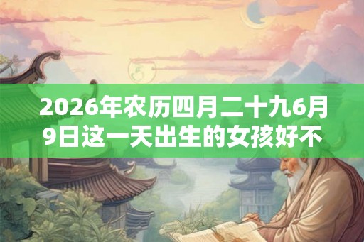 2026年农历四月二十九6月9日这一天出生的女孩好不好 2026年农历四月二十九6月9日这一天出生的女孩好不好
